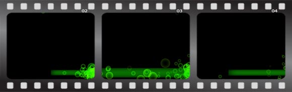 download animated border "Green Bubbling"