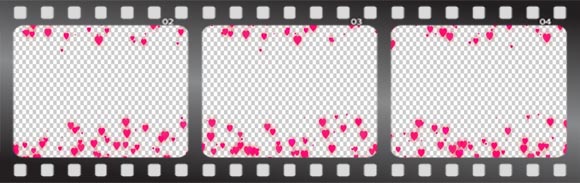 футаж рамка "Розовые Сердечки"