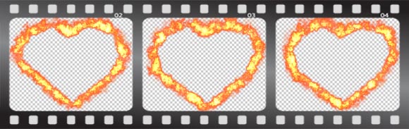 footage "Flame Heart"